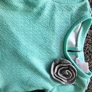 Aqua tutu hem casual dress